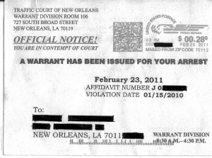 Orleans Traffic Warrant