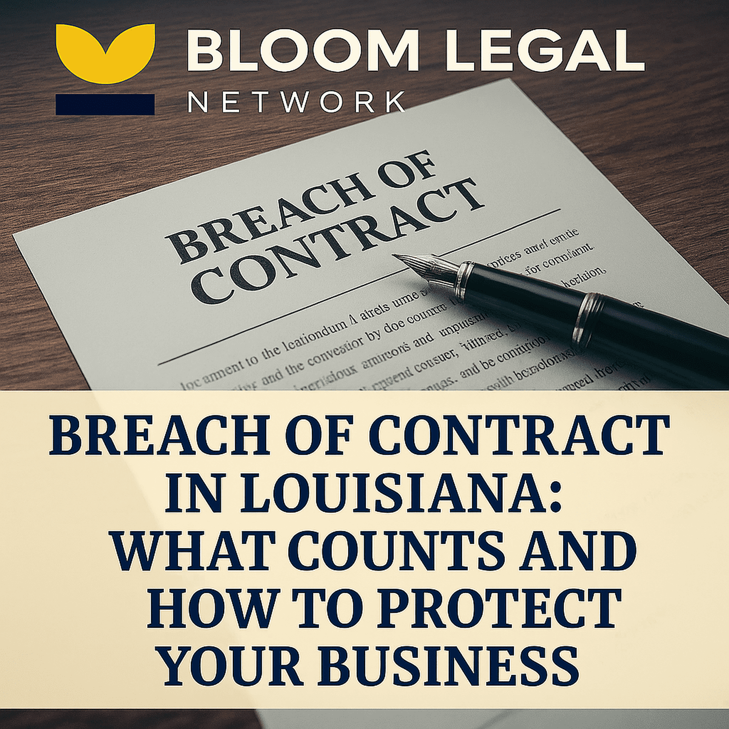 Business contract disputes and legal guidance for Louisiana entrepreneurs with Bloom Legal Network